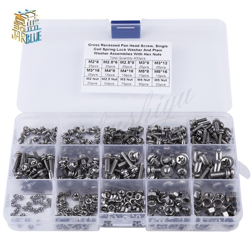 400PCS/Lot M2 M2.5 M3 M4 M5 Cr - Nuts Mix ulasan dan harga