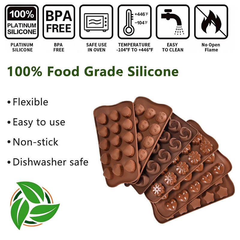 5-8PCS/set Silicone Chocolate  - Gummy Candy ulasan dan harga