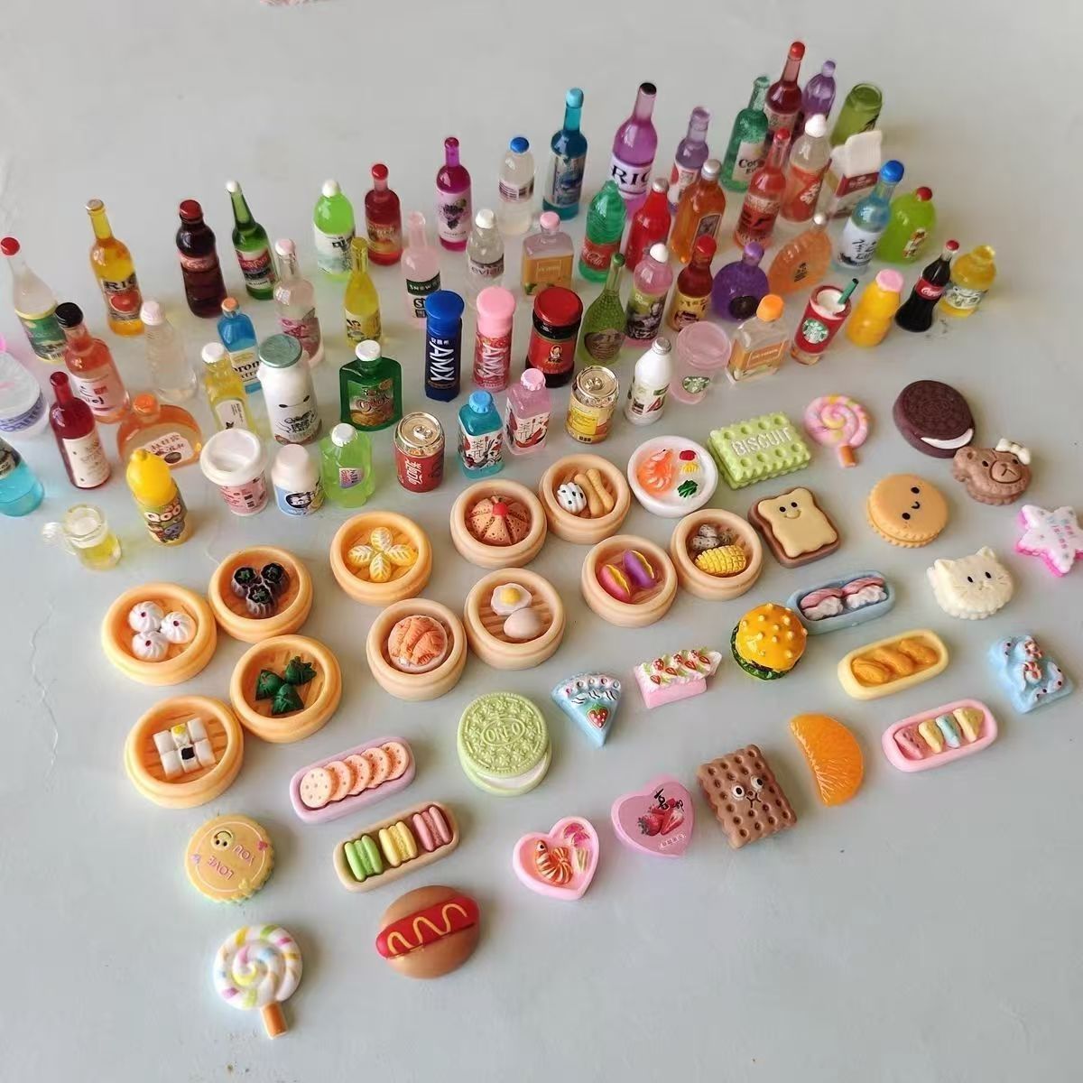 Miniature Food Play Toys Resin - Food Snacks Drinks ulasan dan harga