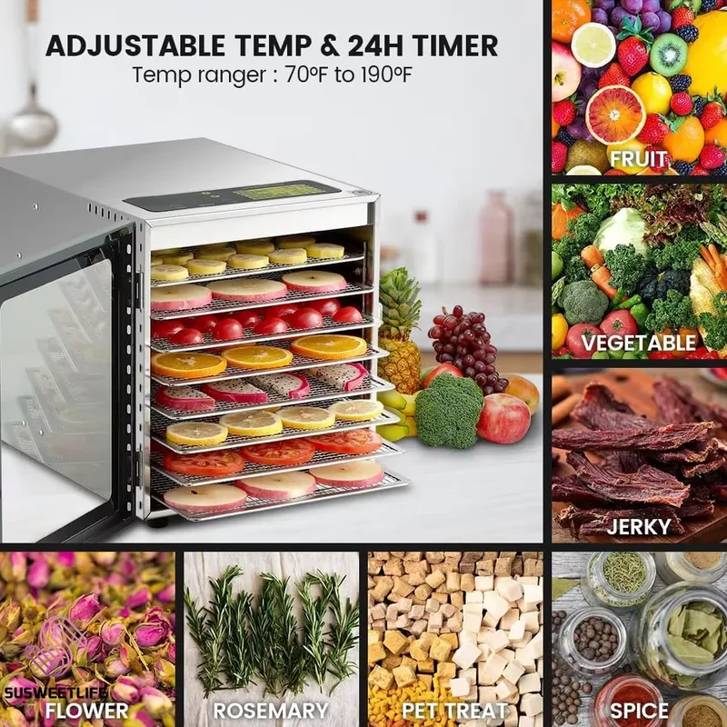 Large Capacity 8-Tray Food Deh - Healthy Snacks Food ulasan dan harga